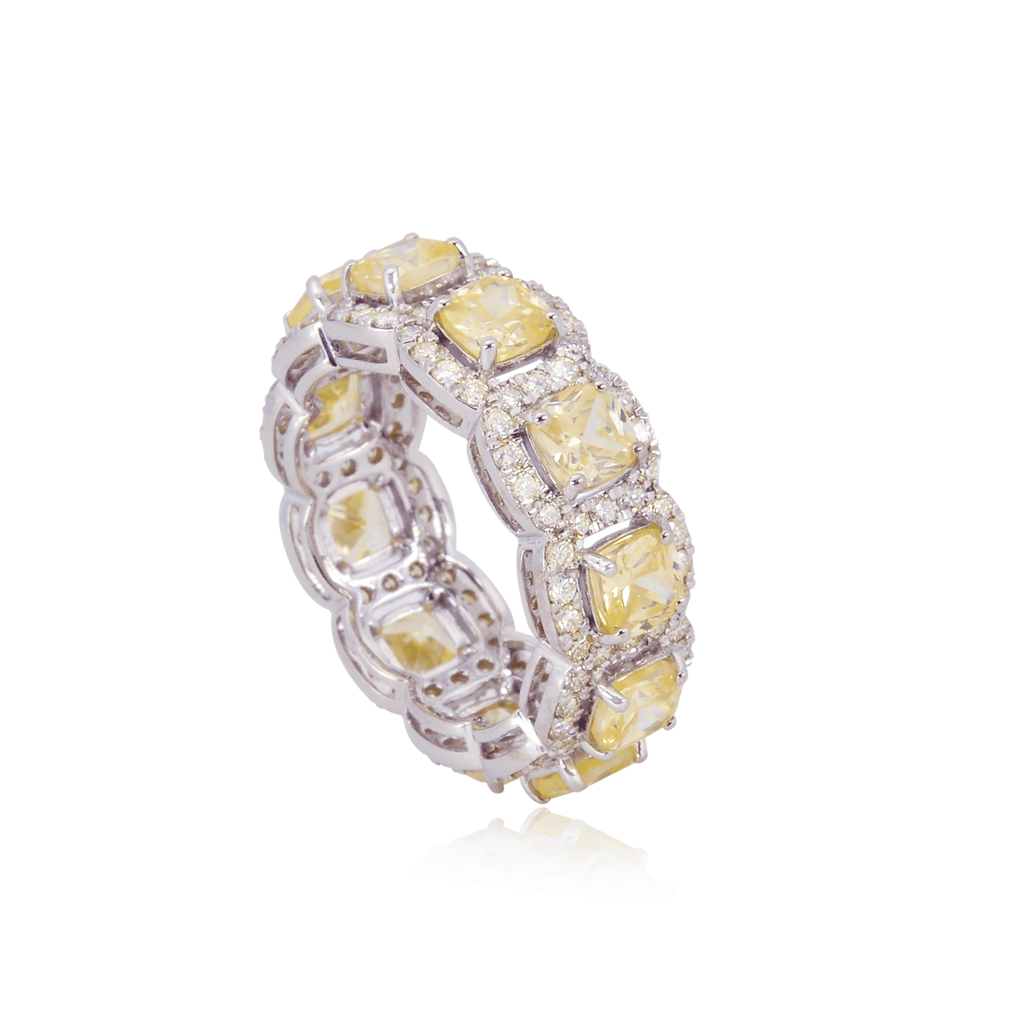 9.34gms-Light-Yellow-Topaz-Diamond-Band-(1.70ct-VS-SI-Clarity-H-I-Color)-14KT-White-Gold-Fine-Jewellery-by-Blencci/rings-jewellery-blencci